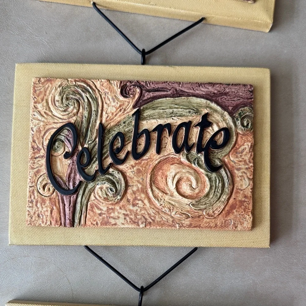 Home Interiors Decorative Wall Plaque Set - Live, Celebrate, Dream, Love